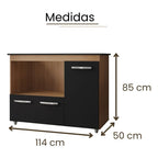 Balcão Para Cooktop 4 E 5 Bocas 3 Portas Mdp Armário Cozinha
