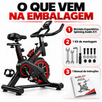 Brus fit Bicicleta Ergométrica Spinning Liftness X11 Cor Preto/vermelho