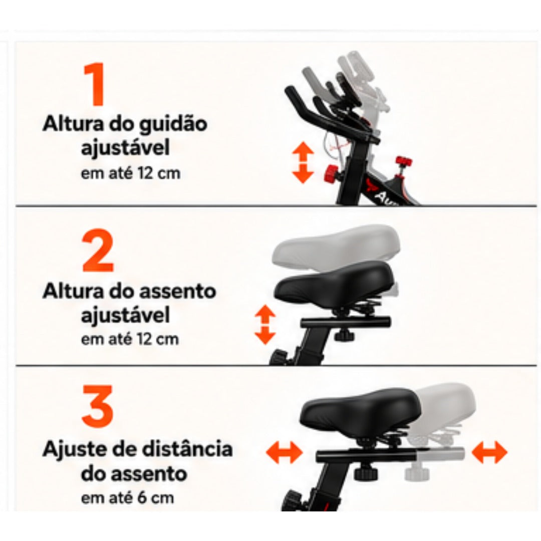 Brus fit Bicicleta Ergométrica Spinning Liftness X11 Cor Preto/vermelho