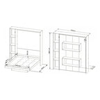Cama Articulada Casal Vertical 4 Prateleiras 2 Nichos CM8014 - Tecnomobili