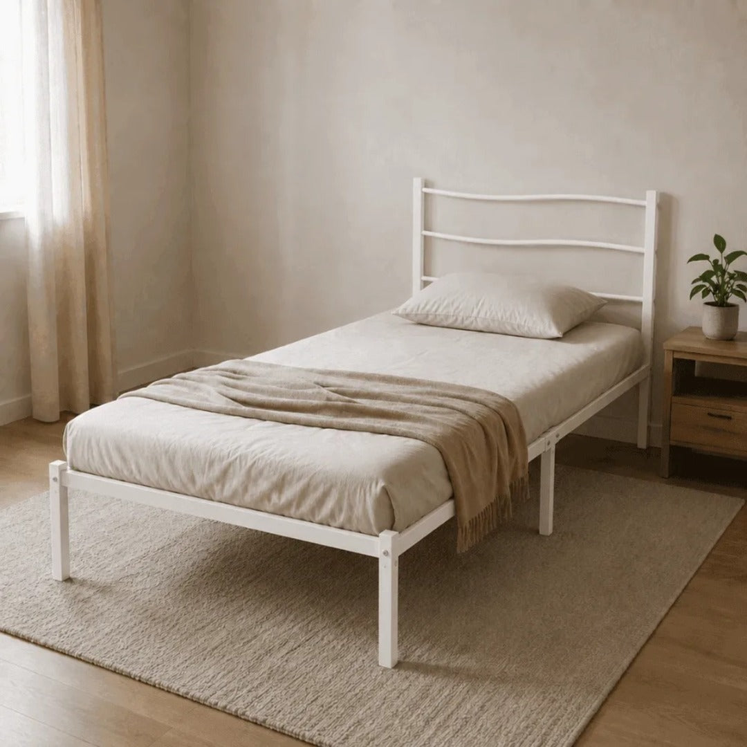 Cama Solteiro Rennes Reforçada Estrutura Metálica