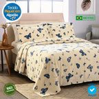 Colcha Cobre Leito Estampado Cama Queen Kit 3 Peças Firenze