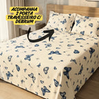 Colcha Cobre Leito Estampado Cama Queen Kit 3 Peças Firenze