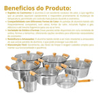 Conjunto De Panelas 7 Peças Alumínio Fundido Batido Grosso