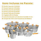 Conjunto De Panelas 7 Peças Alumínio Fundido Batido Grosso