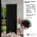 Cortina Blackout 100% Em Tecido + Pvc 4,00m X 2,70m