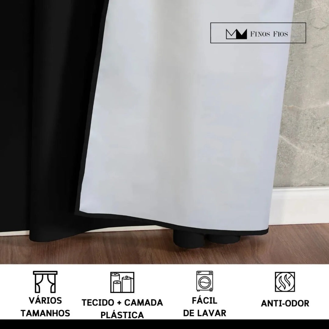 Cortina Blackout 100% Em Tecido + Pvc 4,00m X 2,70m