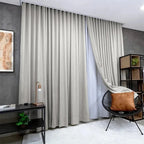 Cortina Gaze De Linho Com Blackout 4,00x2,80 P/ Trilho Duplo