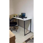 Escrivaninha Industrial Mesa Estudo Aparador Office Aço Mdf