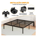 Estrutura Cama Metal Casal Com Tomada,usb+type-c,450kg