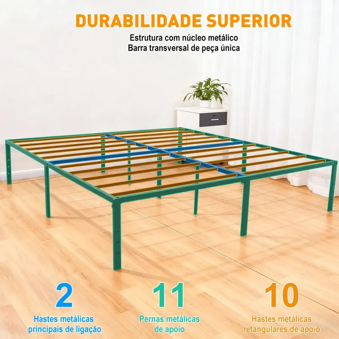 Estrutura Cama Metal Casal Com Tomada,usb+type-c,450kg