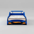 Mini Cama Juvenil Hot Wheels Com Colchão Avelin Azul Hot Wheels