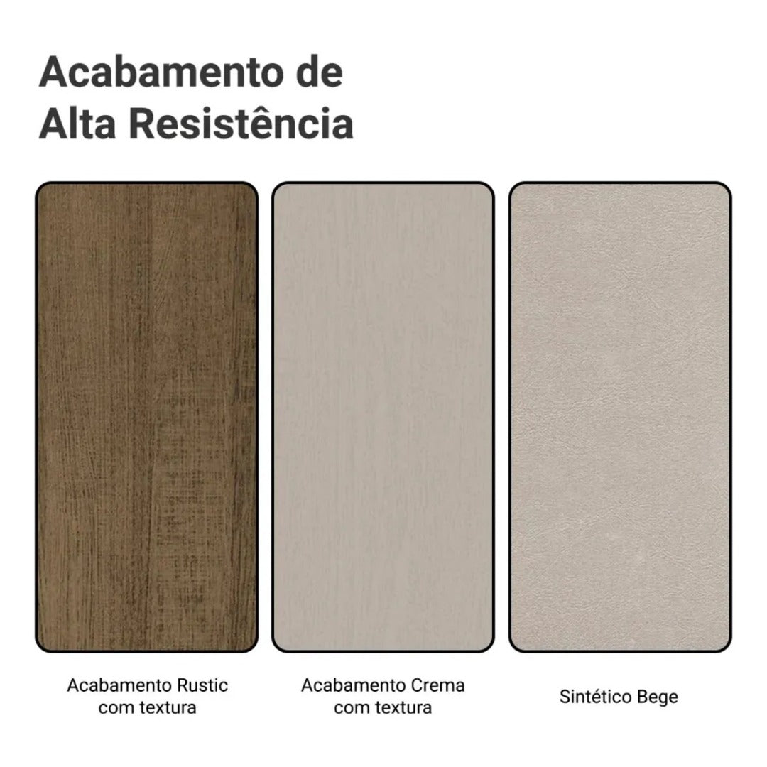 Sala De Jantar avelin Talita Mesa Tampo Madeira 4 Cadeiras Desenho do tecido das cadeiras Liso