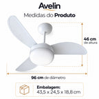 Ventilador De Teto C/ Controle 6 Vel. Fenix Avelin